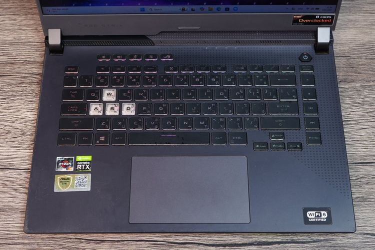 Asus ROG Strix G15 Ryzen9-5900HX Ram16 RTX3050Ti(4GB) SSD512 จอ15.6 FHD 144Hz เกมมิ่งสเปคสูง มีไฟRGBแบบจัดเต็ม เครื่องสวยพร้อมใช้งาน ขายเพีย รูปที่ 6