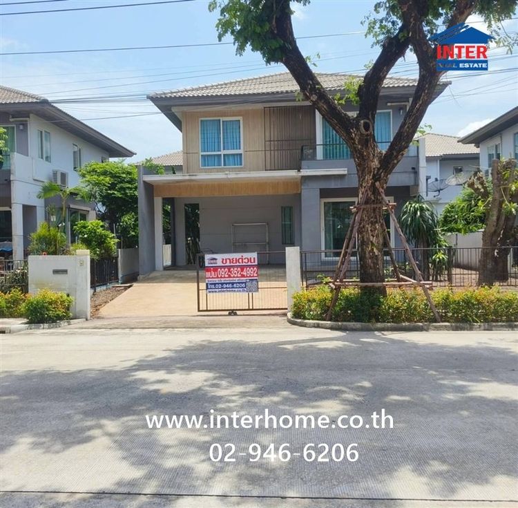 บ้านเดี่ยว 2 ชั้น 52 ตร.ว. หมู่บ้านพฤกษ์ลดา สุวรรณภูมิ ใกล้สนามบินสุวรรณภูมิ ใกล้มหาวิทยาลัยหัวเฉียวเฉลิมพระเกียรติ ถนนวัดศรีวารีน้อย 