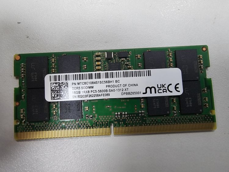 ที่เก็บข้อมูลและเมมโมรี่การ์ด RAM DDR5 16GB PC5-5600B ( Notebook , Micro-PC)