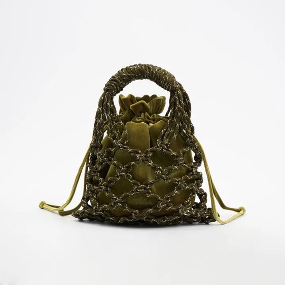 หญิง อื่นๆ กระเป๋าถือเชือกถักสีเขียวโอลีฟ Longlai Dream Chaser Mini Bag