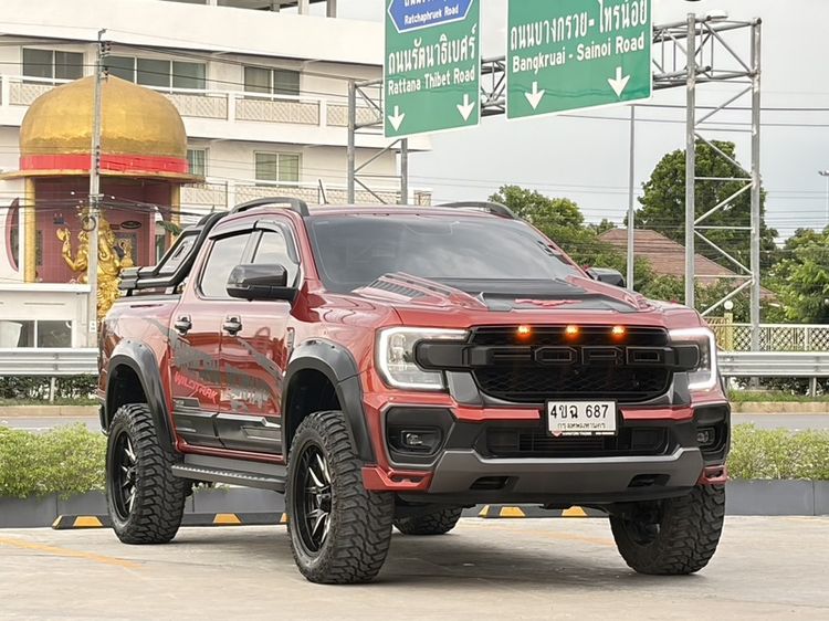 Ford Ranger 2023 2.0 Turbo 4WD Sport Pickup ดีเซล ไม่ติดแก๊ส เกียร์อัตโนมัติ ส้ม