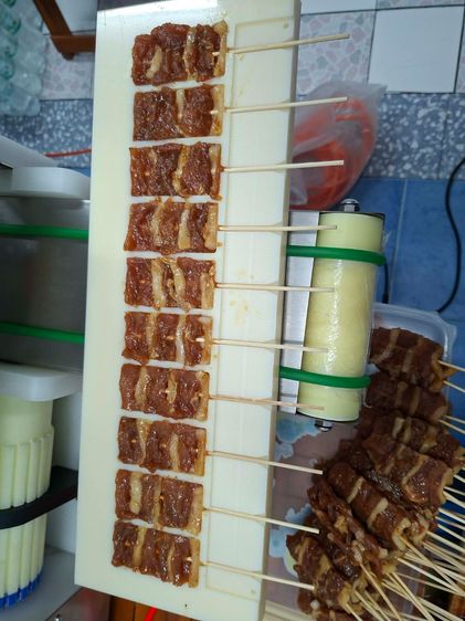 เครื่องเสียบหมูปิ้งโบราณ Automatic Pork