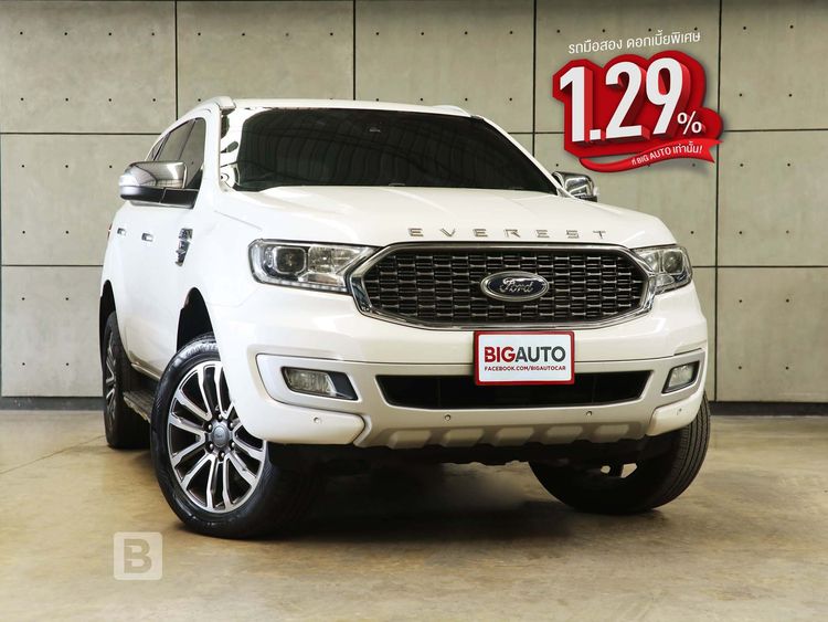 รถ Ford Everest 2.0 Bi-Turbo Titanium+ 4WD สี ขาว