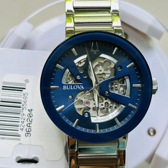 อื่นๆ น้ำเงิน นาฬิกายี่ห้อ Bulova Futuro Mens Automatic Blue Dial Watch 96A204 ของใหม่ และแท้ 100% สวยมาก นัดรับ หรือส่งเอกชนฟรี