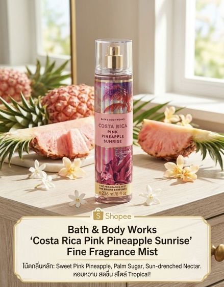 สเปรย์น้ำหอม Bath & Body Works กลิ่น Costa Rica Pink Pineapple Sunrise