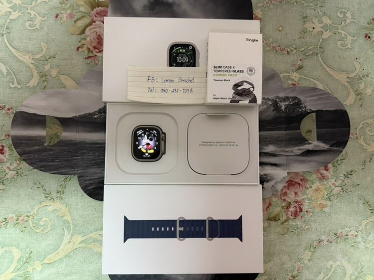 Apple Watch Ultra 3 GPS + Cellular 49mm Natural Titanium + AnchorBlue Ocean Band สภาพเทียบมือ 1