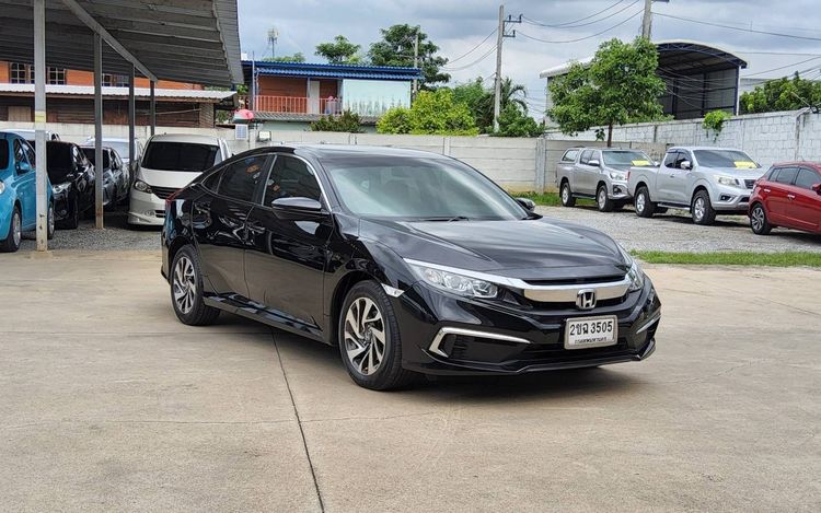 Honda Civic 2021 1.8 E i-VTEC Sedan เบนซิน ไม่ติดแก๊ส เกียร์อัตโนมัติ ดำ รูปที่ 3