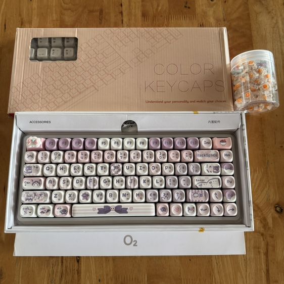 เม้าส์ และคีย์บอร์ด Melgeek O2 low profile คีย์บอร์ด พร้อม switch และ Keycaps