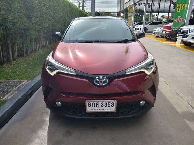 Toyota C-HR 2018 1.8 HV Mid Sedan ไฮบริด ไม่ติดแก๊ส เกียร์อัตโนมัติ แดง รูปที่ 2