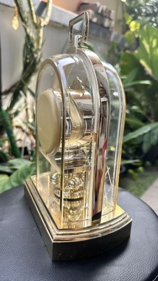 นาฬิกาตั้งโต๊ะทรงโดมวินเทจ CITIZEN Quartz Japan สีทองหรูหรา ลูกตุ้มหมุน สภาพสวย รูปที่ 4