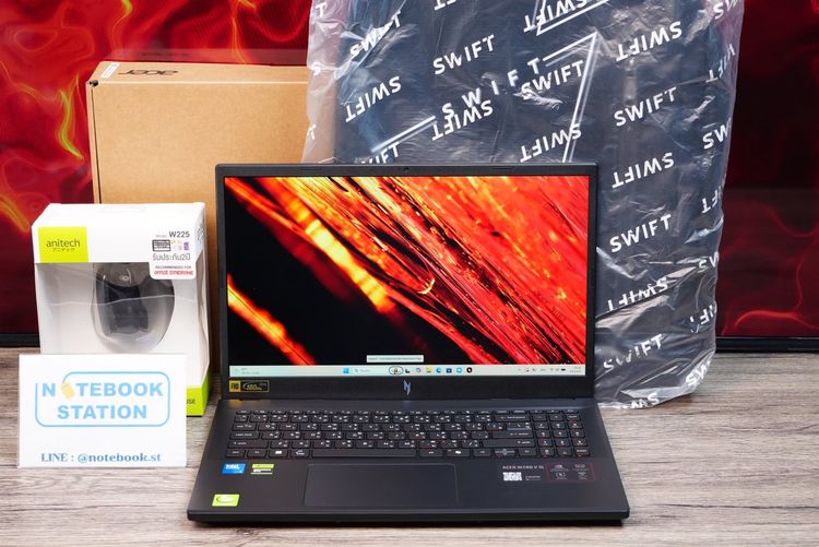 วินโดว์ 16 กิกะไบต์ ใช่ Acer Nitro V15 รุ่นใหม่ Intel Core5-210H RTX5050(8GB) Ram16 512GB M.2 จอ15.6นิ้ว FHD 180Hz