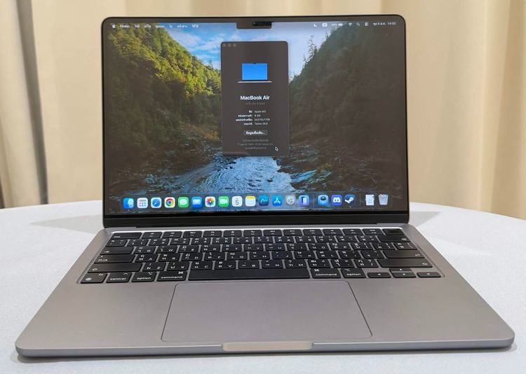แมค โอเอส 8 กิกะไบต์ HDMI ใช่ MacBook Air 13" M3 Space Gray สภาพนางฟ้า ประกัน AppleCare+ ยาวๆ ถึง พ.ค. 2570