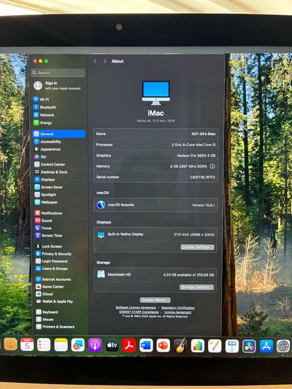 IMAC  ปี2019 จอ 21.5 นี้ว 4K CPU I5 RAM 8 G SSD 256 G พร้อม เมาร์ คีย์บอร์ด MAC พร้อม กล่อง รูปที่ 2