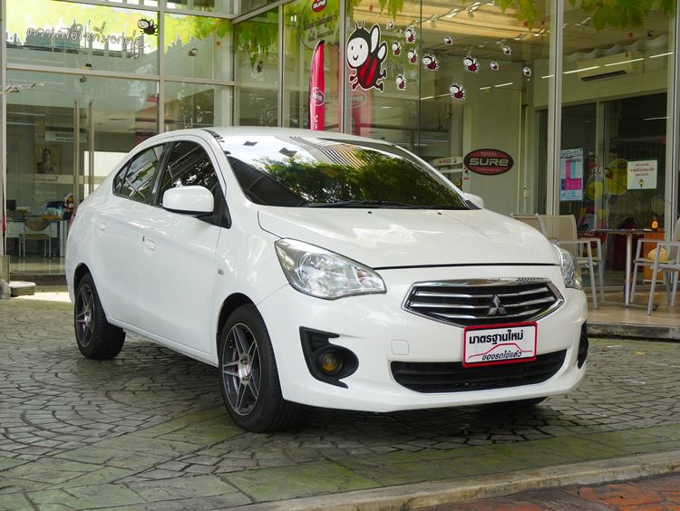 Mitsubishi Attrage 2014 1.2 GLX Sedan เบนซิน ไม่ติดแก๊ส เกียร์อัตโนมัติ ขาว รูปที่ 3