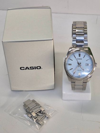 Casio MTP-1302DA-2A2VDF หน้าปัดฟ้า ชุดศูนย์ไทย ครบกล่อง มีประกันถึง 16 เม.ย. 2570