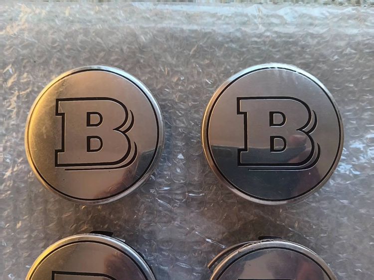 BRABUS Wheels Center Caps Part no. 09 24 503  Rare Items ฝาดุมล้อ BRABUS ของแท้  หายาก จากญี่ปุ่น สภาพเหมือนใหม่ พลาสติกด้านหน้า (LogoตัวB)  รูปที่ 2