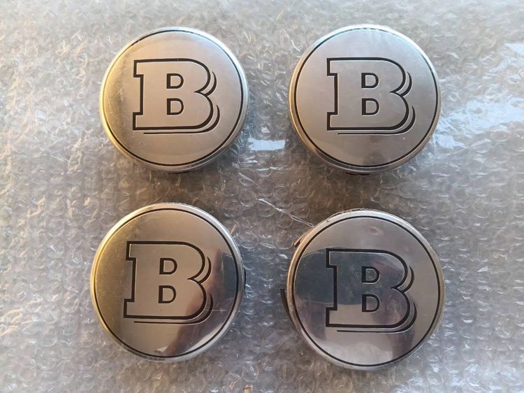 BRABUS Wheels Center Caps Part no. 09 24 503  Rare Items ฝาดุมล้อ BRABUS ของแท้  หายาก จากญี่ปุ่น สภาพเหมือนใหม่ พลาสติกด้านหน้า (LogoตัวB) 