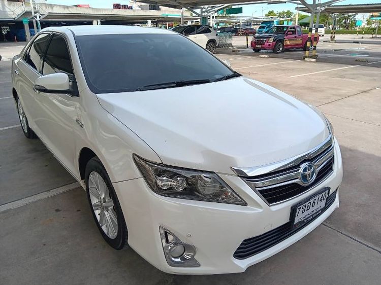 Toyota Camry 2012 2.5 Hybrid Sedan ไฮบริด ไม่ติดแก๊ส เกียร์อัตโนมัติ ขาว รูปที่ 3