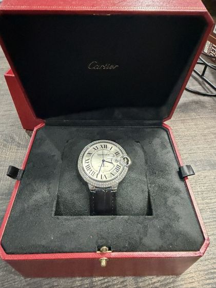 Cartier ballon bleu 42mm สภาพสวยมากเพชร aftermarket setting