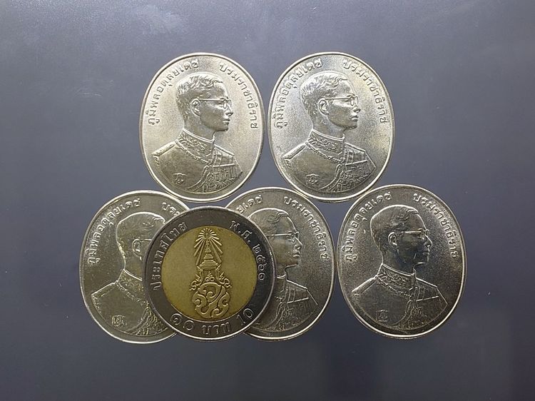 เหรียญพระพุทธปัญจภาคี เนื้อเงิน พิมพ์ใหญ่ ที่ระลึกพระราชพิธีกาญจนาภิเษก ในหลวงรัชกาลที่9 ปี พ.ศ.2539 พร้อมกล่อง ครบชุด 5 เหรียญ รูปที่ 4