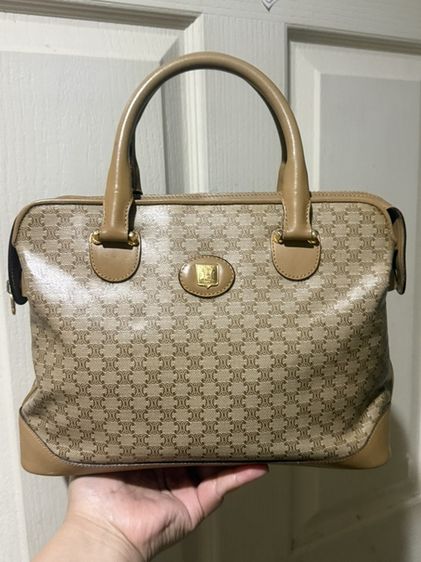 ผ้าใบ ไม่ระบุ เนื้อ CELINE วินเทจ Macadam สีครีม