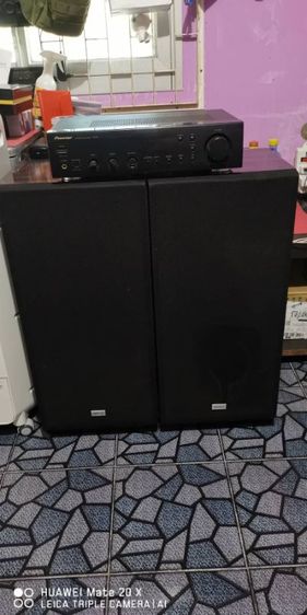 ขายแอมpioneer รุ่น a01 ไฟ 100 105 วัตต์พร้อมตู้ลำโพงออนเกียา