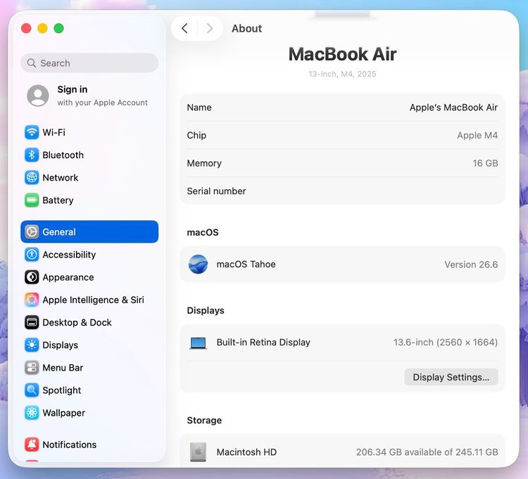 MacBook Air 13.6-inch M4 2025 Ram16GB SSD256GB Starligh รูปที่ 12