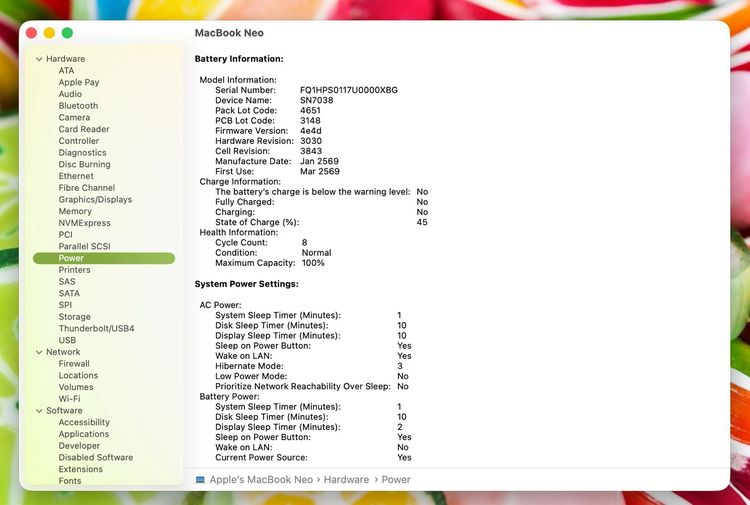 MacBook Neo 13-inch A18 Pro Ram8GB SSD256GB Silver Apple Care 21march2027  รูปที่ 13