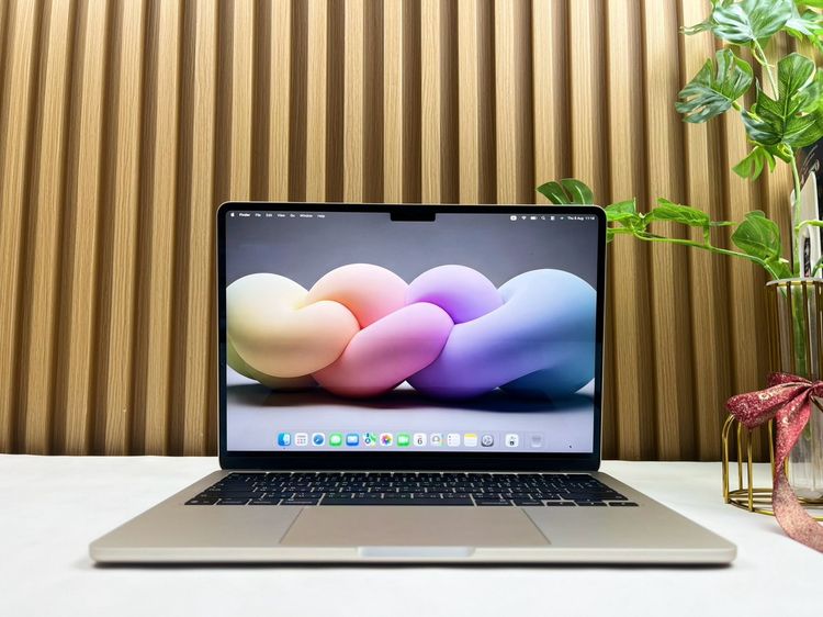 Apple แมค โอเอส 16 กิกะไบต์ อื่นๆ ไม่ใช่ MacBook Air 13.6-inch M4 2025 Ram16GB SSD256GB Starlight 