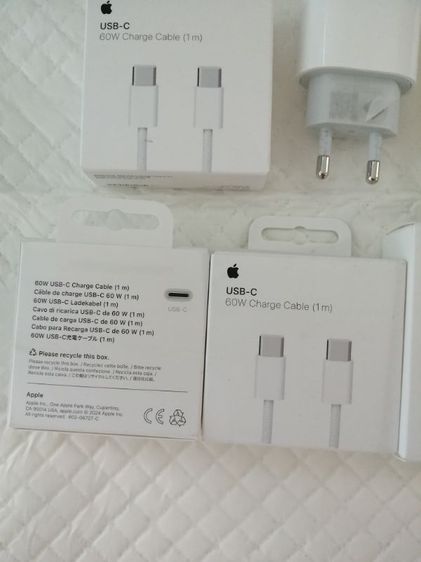 ปล่อยต่อ สายชาร์จไอโฟน 60W USB-C ของแท้ มือสอง และ อะแดปเตอร์แปลงไฟ Apple USB-C  20 วัตต์ มือสองของแท้ พร้อมส่ง รูปที่ 3