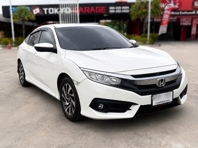 Honda Civic 2017 1.8 EL i-VTEC Sedan เบนซิน ไม่ติดแก๊ส เกียร์อัตโนมัติ ขาว