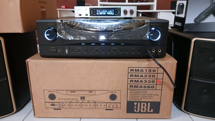 ขายชุดคาราโอเกะ แอมป์ JBL รุ่น RMA330 และลําโพง JBL Pasion10 และชุดไมค์ลอย MBV รูปที่ 2