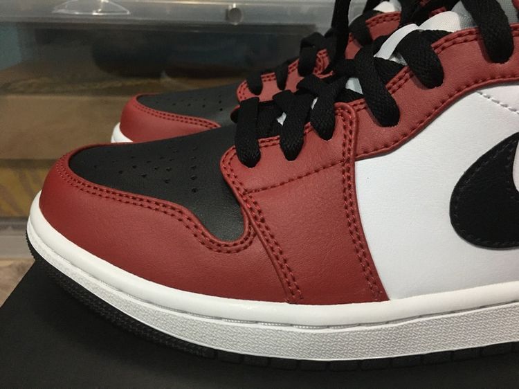 Nike air Jordan 1 mid black toe รูปที่ 6