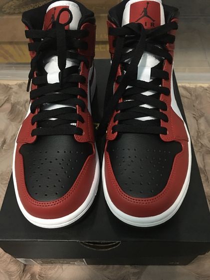 Nike air Jordan 1 mid black toe รูปที่ 9