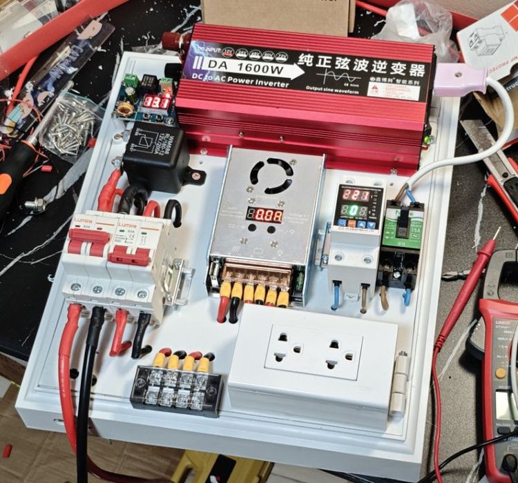 ชุดนอนนา ใช้งานต่อเนื่อง 600w ทีวี ตู้เย็น พัดลม