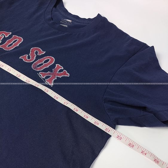 เสื้อยืด Boston Red Sox MLB Genuine Merchandise แท้ สีกรมท่า ลายสกรีนวินเทจ ปั๊มคอ ไซส์ L มือสอง สภาพดี หายาก รูปที่ 6