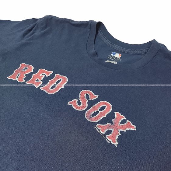 เสื้อยืด Boston Red Sox MLB Genuine Merchandise แท้ สีกรมท่า ลายสกรีนวินเทจ ปั๊มคอ ไซส์ L มือสอง สภาพดี หายาก รูปที่ 3