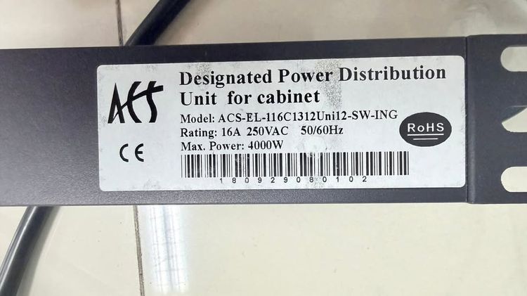 เปิดรับเสนอราคาประมูลซื้อ - รางปลั๊กไฟตู้แร็ก PDU 24 ช่อง พร้อมสายไฟ มือสอง รูปที่ 2