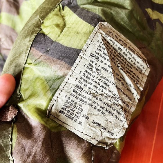 🇺🇲ผ้าห่มปันโจกองทัพอเมริกา 80s USA Wet Weather Poncho camouflage Liner ปี 1983 🇺🇲 งานกองทัพ Made in USA รูปที่ 9