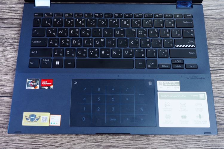 Asus Vivobook S 14 Flip OLED ทัชกรีนหมุนจอ360องศา Ryzen7-7730U Ram16 SSD512GB จอ14 2.8K OLED 90Hz จอภาพสวยคมชัดมาก ดีไซน์สวยทันสมัย ราคา 18, รูปที่ 5