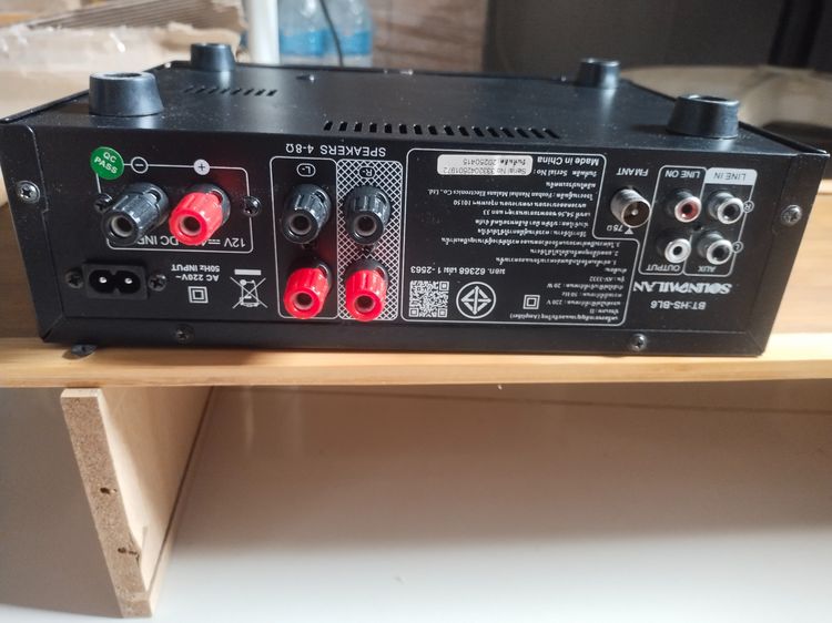 แอมป์ขยายเสียง รุ่น AV-3332 แบรนด์ SOUNDMILAN ใช้ไฟได้ 2ระบบ DC12V - AC220V กำลังวัตต์ 2000w  รูปที่ 12