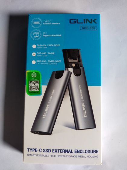สายเคเบิลและตัวแปลง GLINK GHD-03 Enclosure กล่องแปลงใส่ M.2 เป็น External SSD M.2 