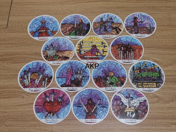 🔮ไพ่ Tarot of the Cloisters (ไพ่กลม ลายกระจกสี) ✨ สวย หายาก รูปที่ 3