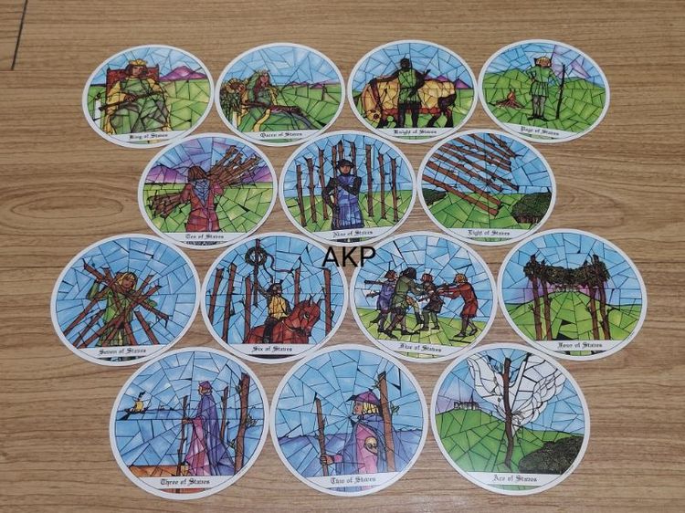 🔮ไพ่ Tarot of the Cloisters (ไพ่กลม ลายกระจกสี) ✨ สวย หายาก รูปที่ 5