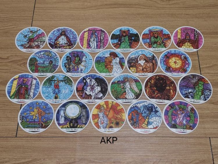 🔮ไพ่ Tarot of the Cloisters (ไพ่กลม ลายกระจกสี) ✨ สวย หายาก รูปที่ 2