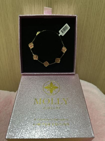 โลหะ สร้อยข้อมือ molly สีชมพู มือหนึ่ง