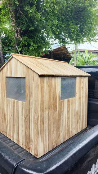 บ้านน้องหมาน้องแมว ไม้สัก ขนาด กว้าง 80 ซม.x ยาว 1 เมตร x สูง 1 เมตร รูปที่ 2