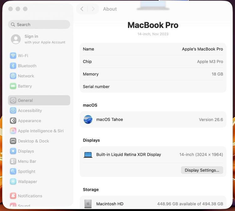 MacBook Pro 14-inch M3 Pro 2023 Ram8GB SSD512GB Black  รูปที่ 12