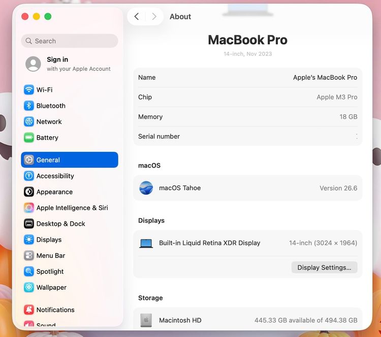 MacBook Pro 14-inch M3 Pro 2023 Ram8GB SSD512GB Black  รูปที่ 13