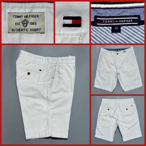 ขาว ⚠️รุ่นใหม่‼️กางเกงขาสั้น TOMMY HILFIGER ของแท้ แบบสวยเรียบหรู